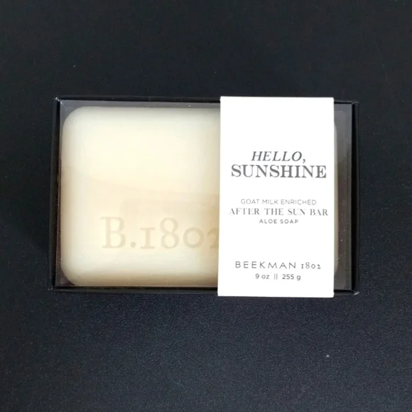 NWT BEEKMAN 1805 HELLO SUNSHINE AFTER THE SUN BAR ALOE SOAP - Picture 1 of 4